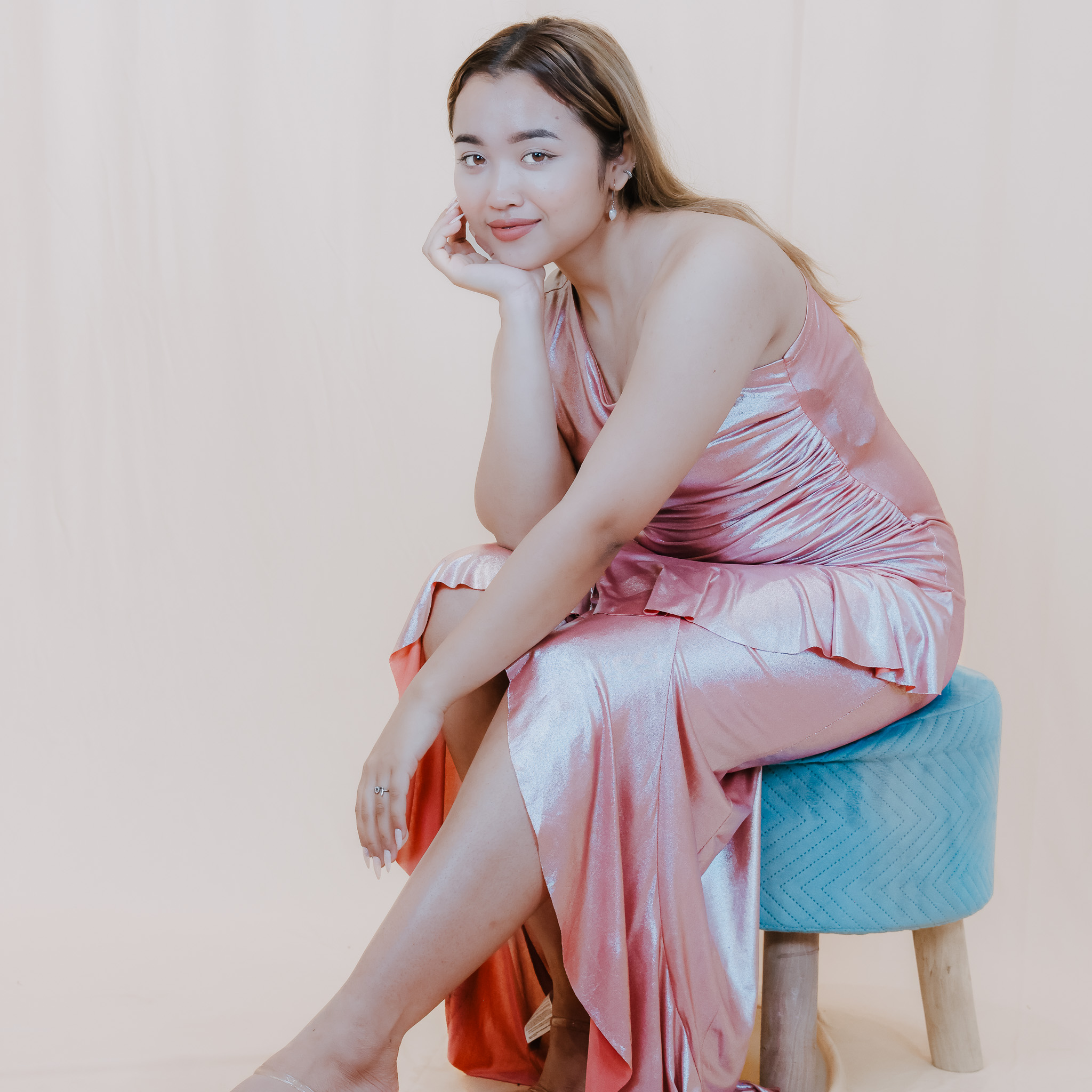 Rose Satin Allure Dress